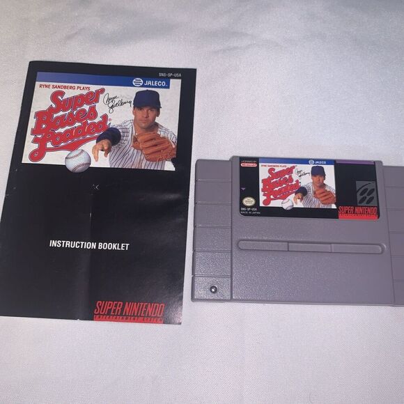 vintage Super Bases Loaded SNES (Super Nintendo Entertainment System, 1991) CIB - Picture 7 of 8